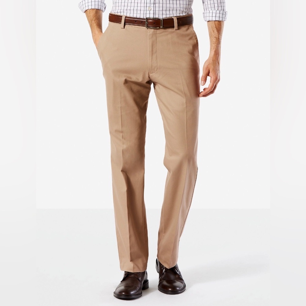 Men's Dockers® Stretch Easy Khaki Straight-Fit Flat-Front Pants Size 36